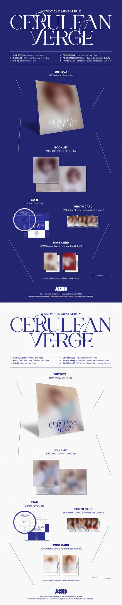 wendy - 3rd mini album [cerulean verge] digipack ver.