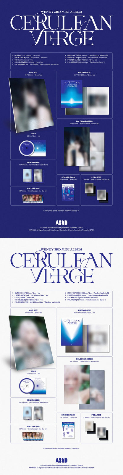 wendy - 3rd mini album [cerulean verge] photobook ver.