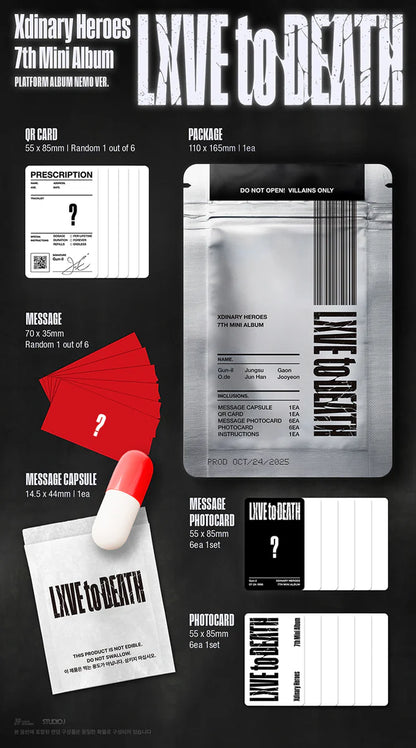 xdinary heroes - 7th mini album [lxve to death] platform album nemo ver.