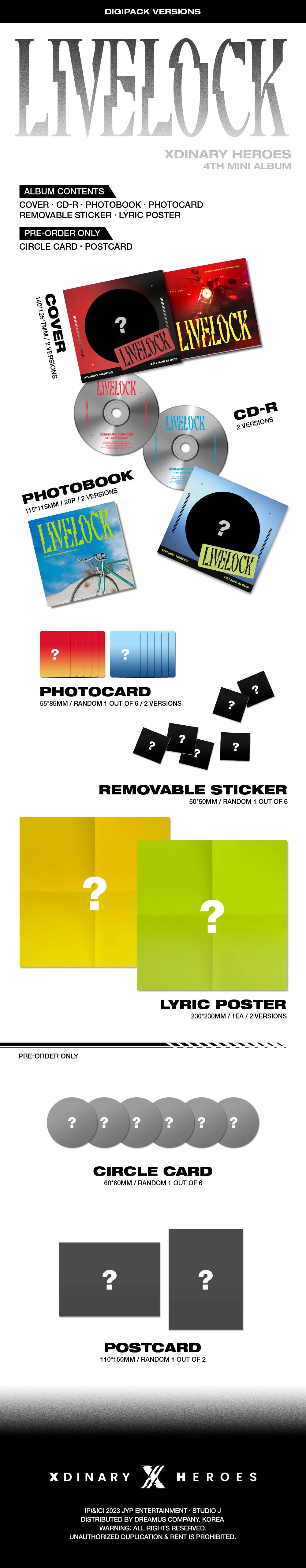 xdinary-heroes - 4th mini album [livelock] digipack ver.