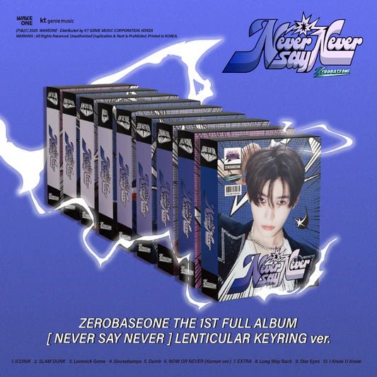 zerobaseone - 1st full album [never say never] lenticular keyring ver.
