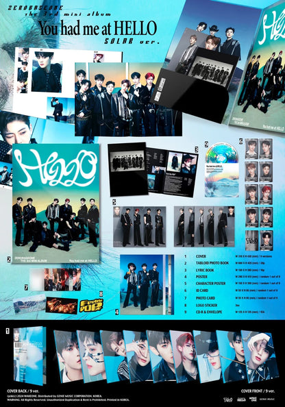 zerobaseone - 3rd mini album [you had me at hello] solar ver. (limited)