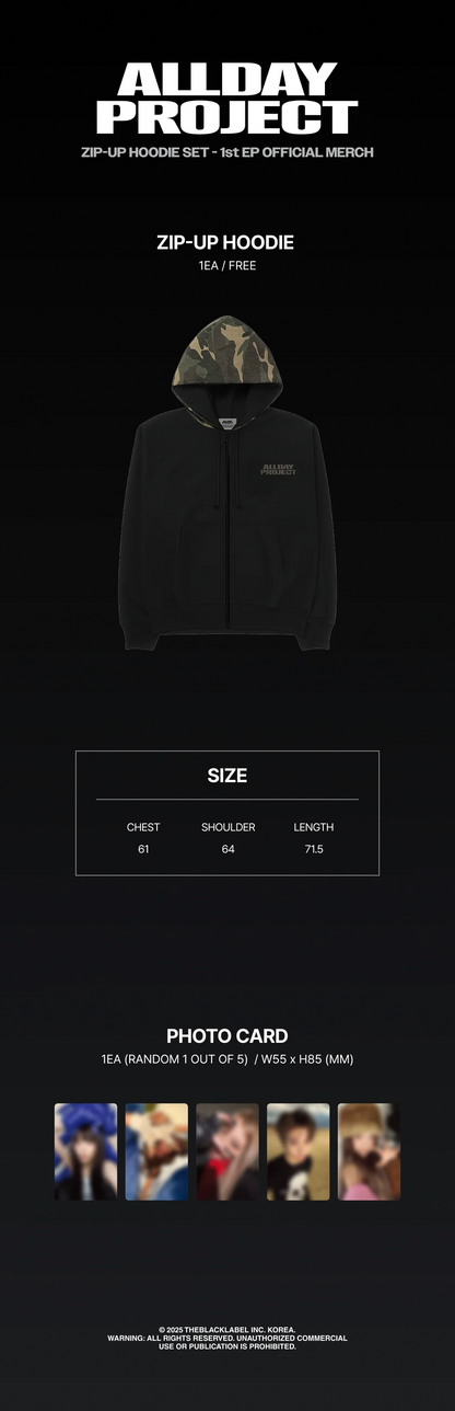 allday project - [1st ep] official md zip-up hoodie set