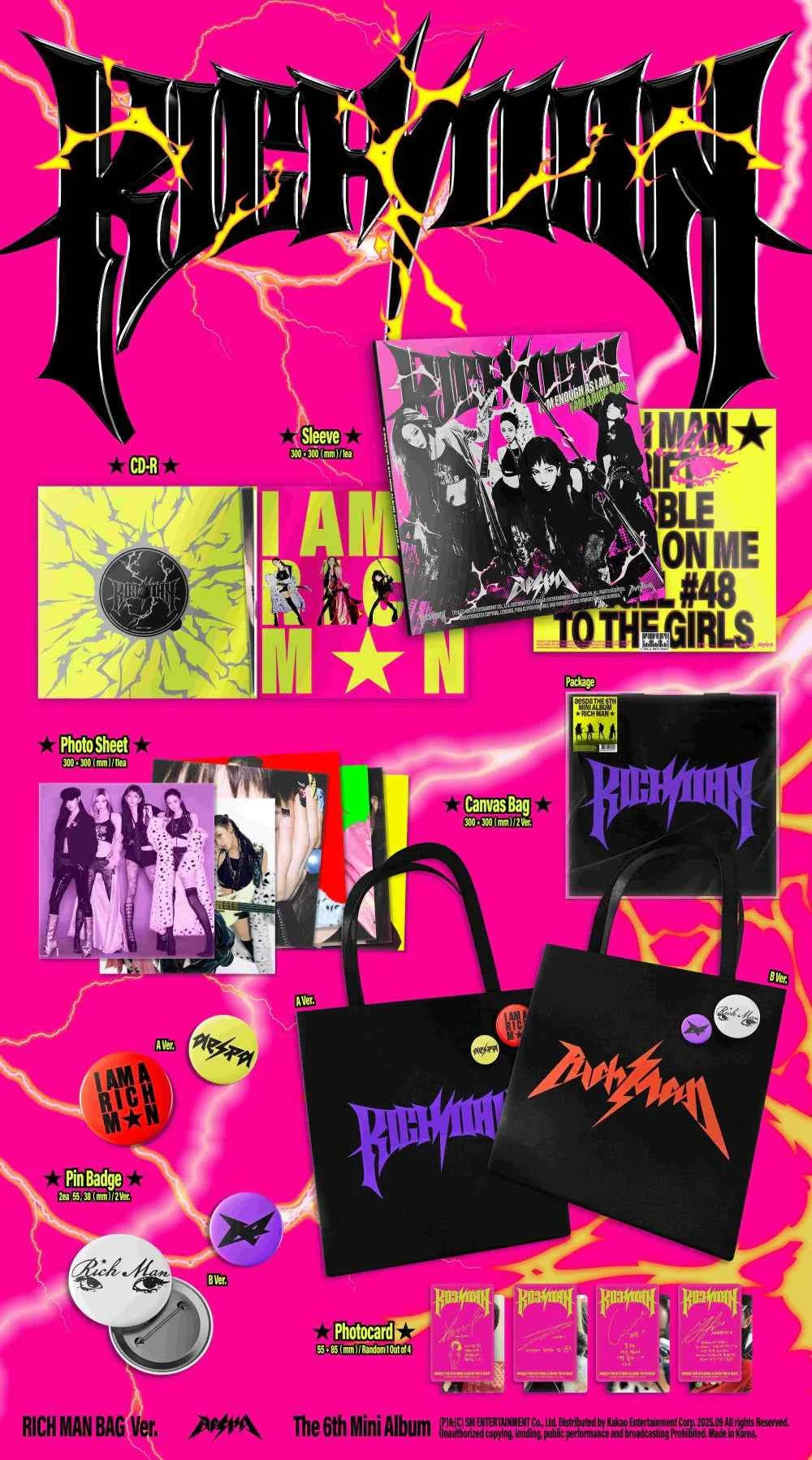 aespa - 6th mini album [rich man] rich man bag ver.