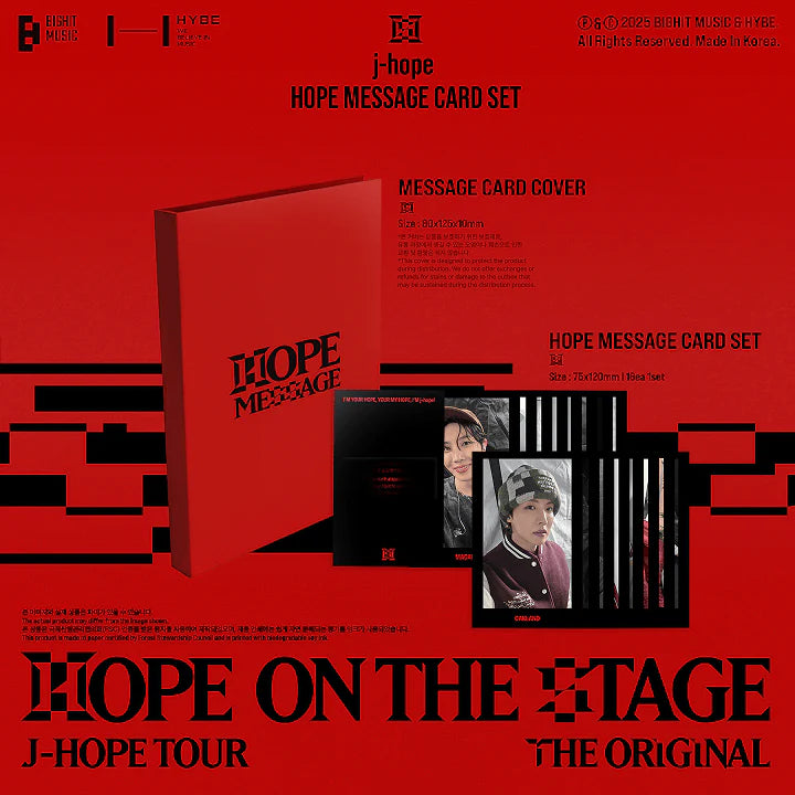 [weverse] j-hope - [hope on the stage] message card set