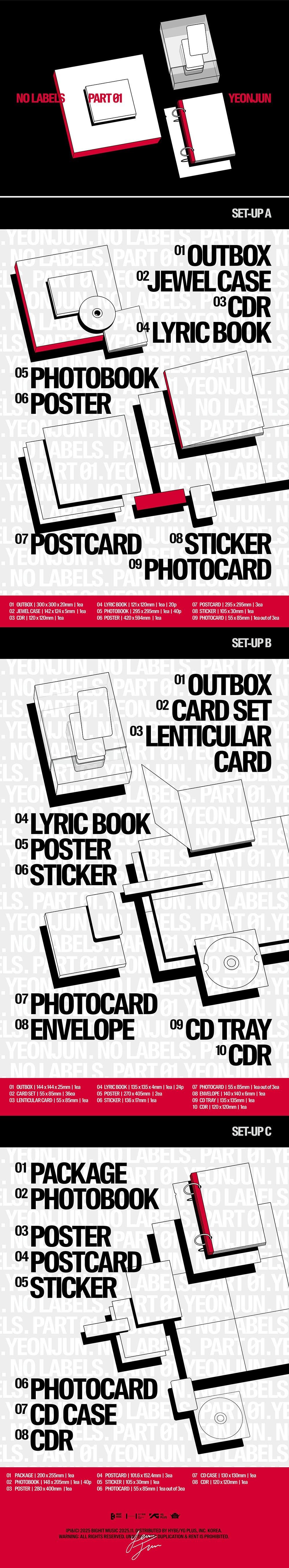 [pob] yeonjun - [no labels : part 01] set
