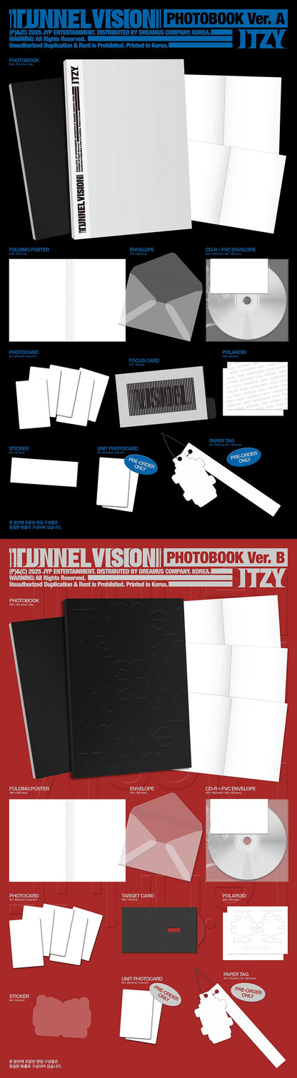 [pob] itzy - [tunnel vision] photobook ver. (random)