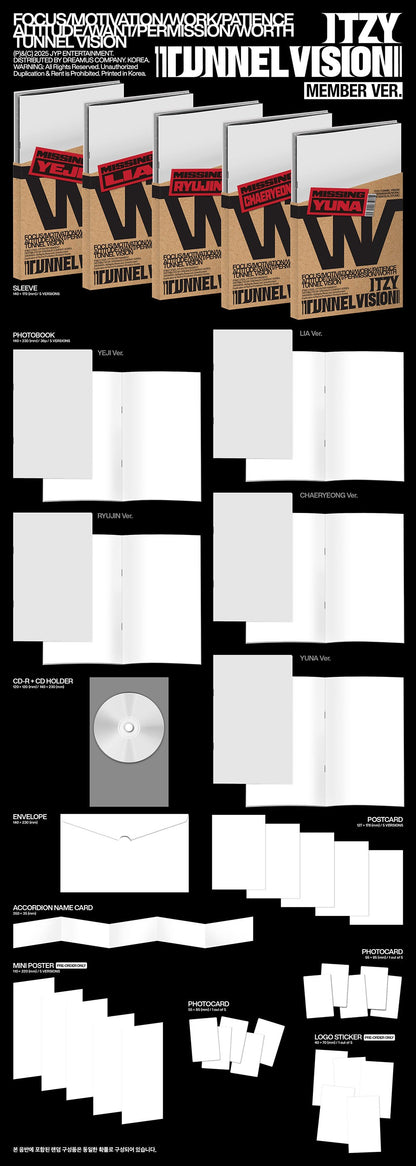 [pob] itzy - [tunnel vision] member ver. (random)