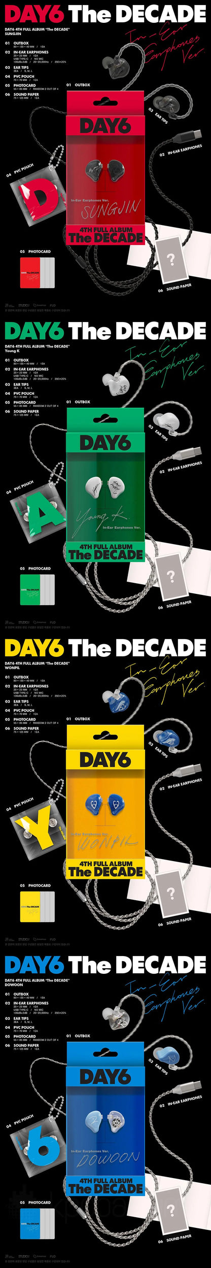 day6 - 4th album [the decade] in-ear earphones ver.