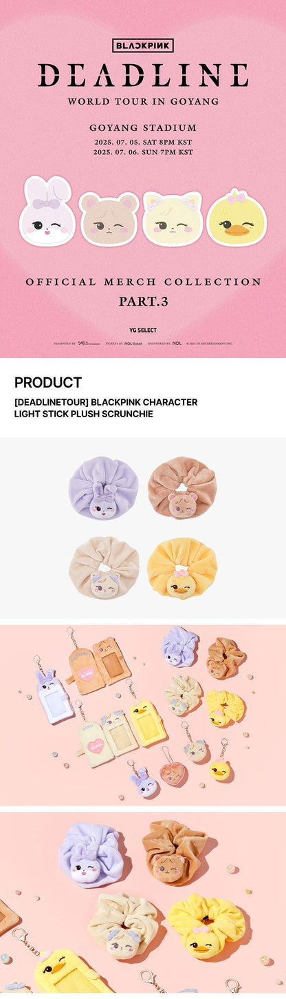 blackpink - [deadline tour] character lightstick plush scrunchie
