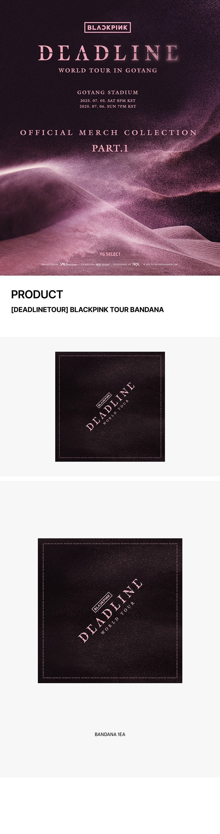 blackpink - [deadline tour] bandana