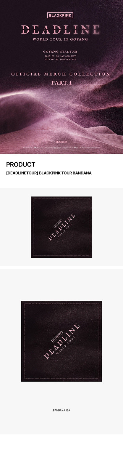 blackpink - [deadline tour] bandana