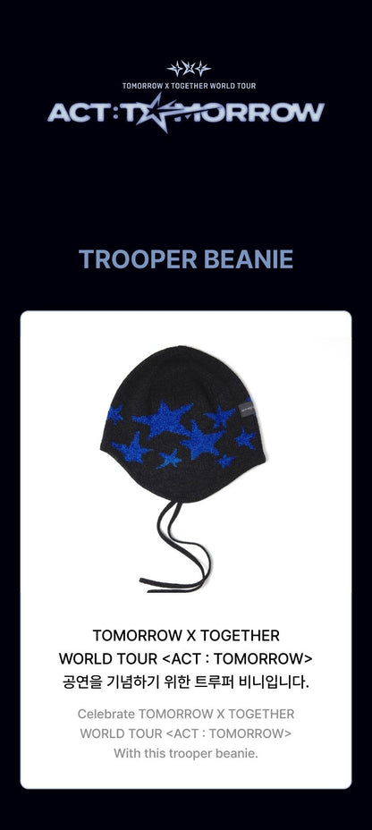 txt - [act : tomorrow] trooper beanie
