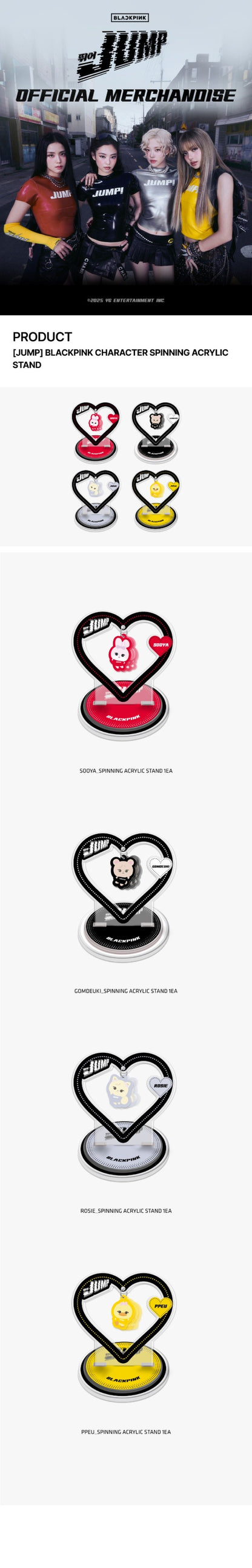 blackpink - [jump] character spinning acrylic stand