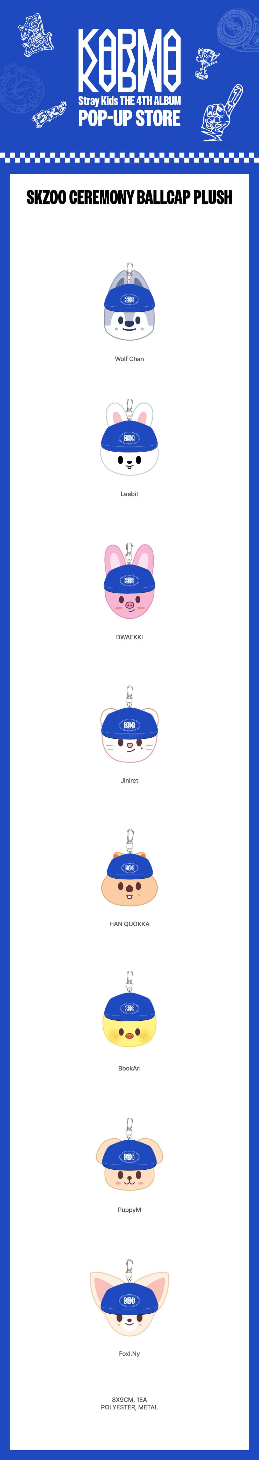 stray kids karma - skzoo ceremony ballcap plush