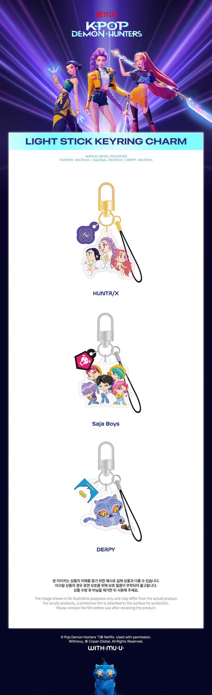 k-pop demon hunters - [official lightstick] keyring charm