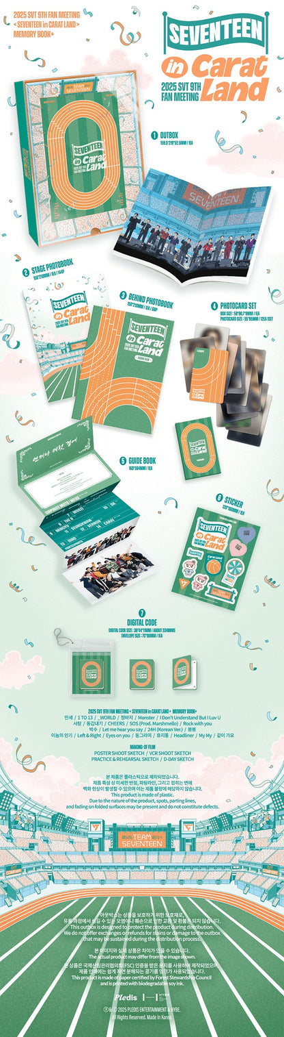 [pob] seventeen - [2025 svt 9th fan meeting] 'seventeen in carat land' memory book