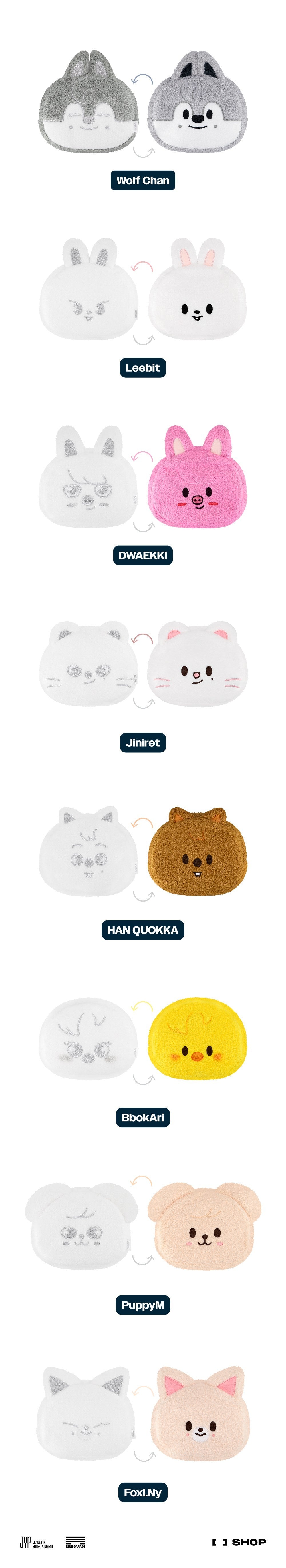 stray kids - [celebrate] skzoo reversible face pouch