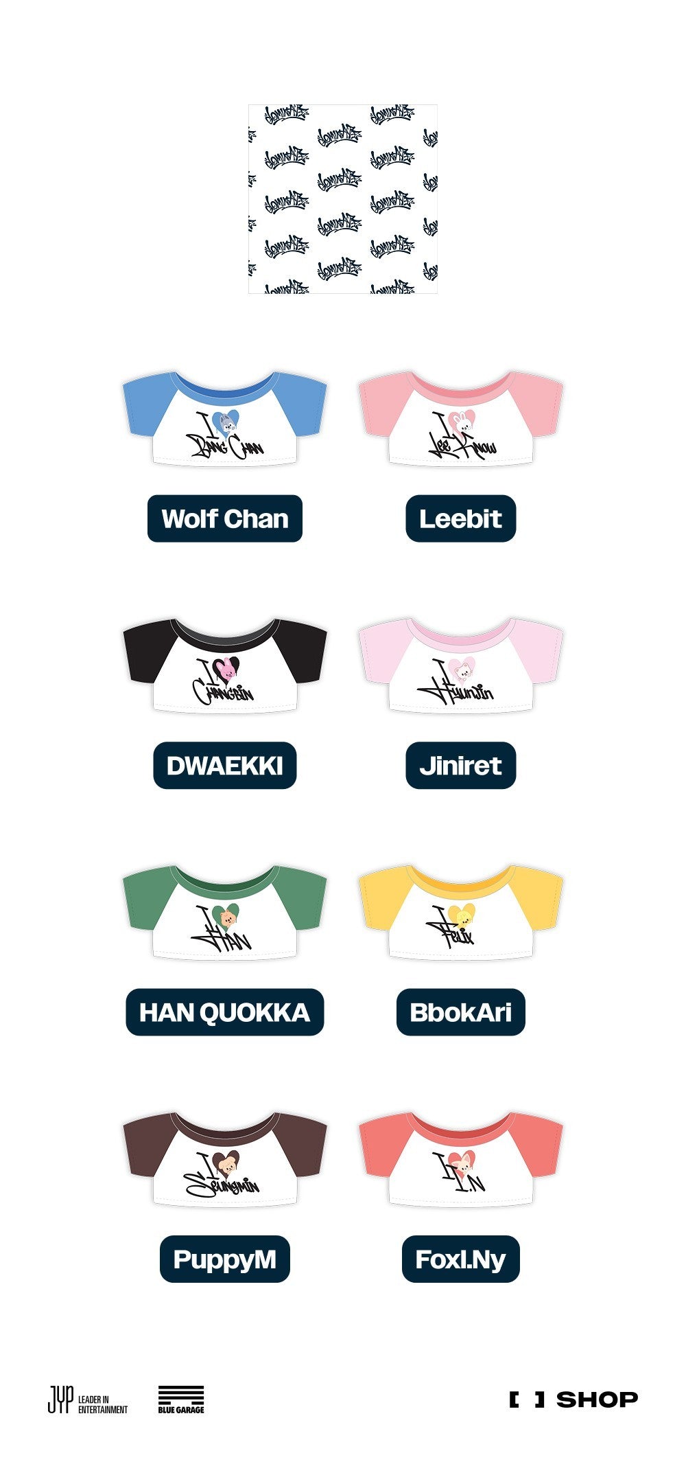 stray kids - [celebrate] skzoo standing plush outfit