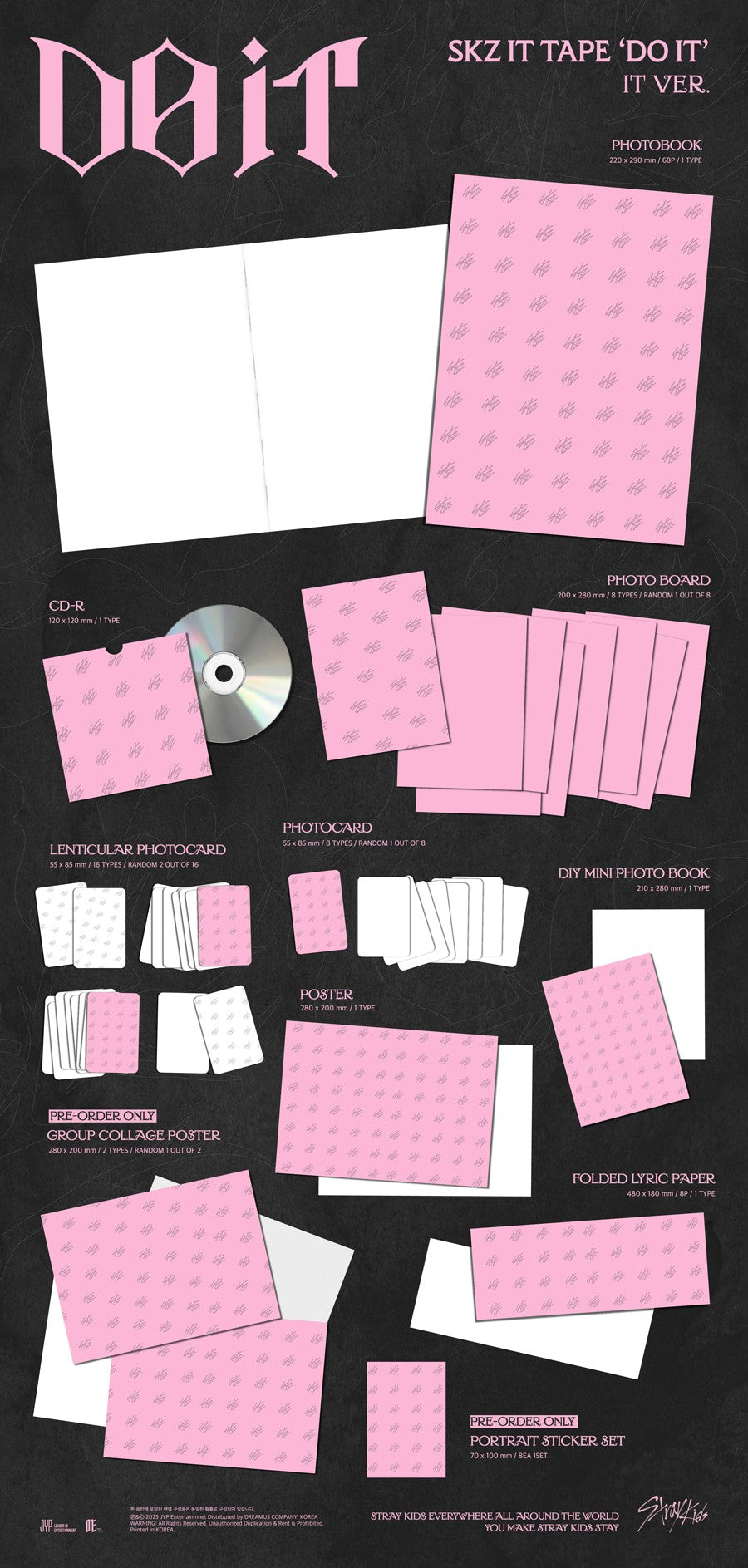 [pob] stray kids - skz it tape [do it] it ver.
