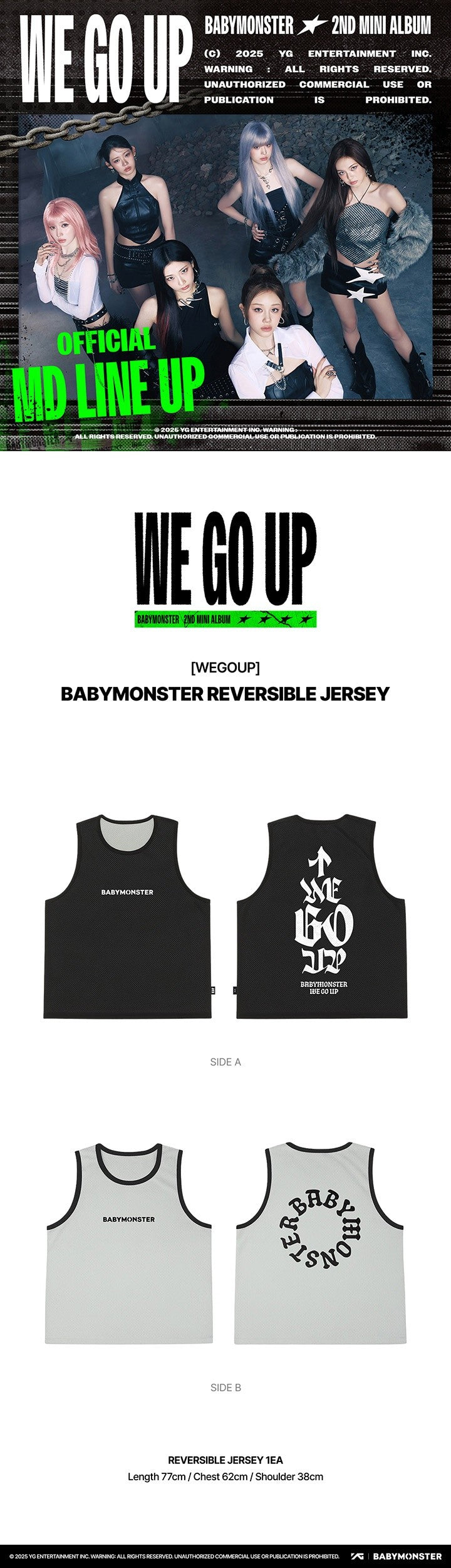 babymonster - [we go up] reversible jersey