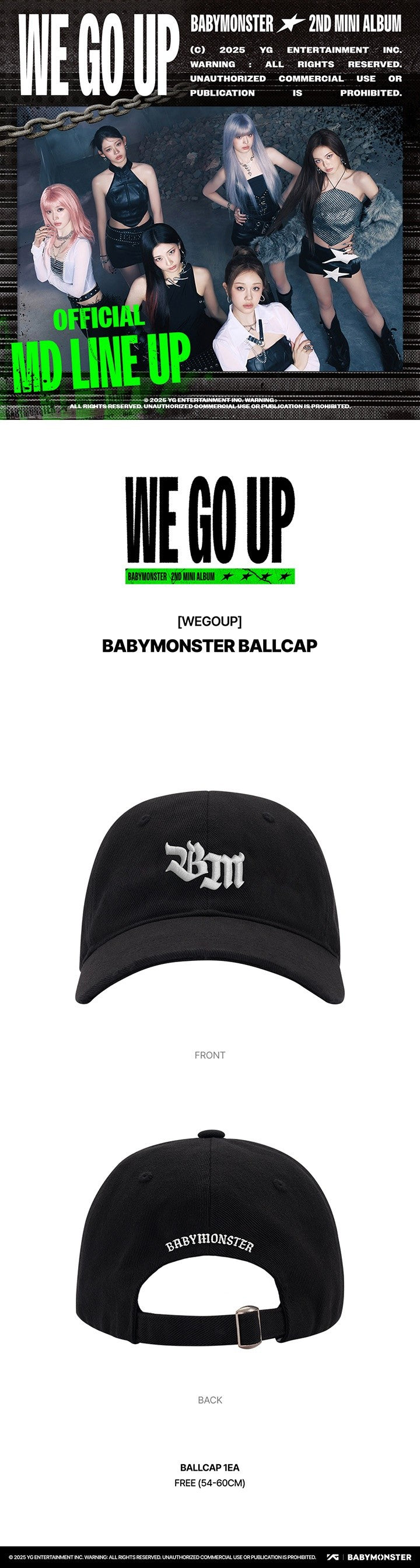 babymonster - [we go up] ball cap