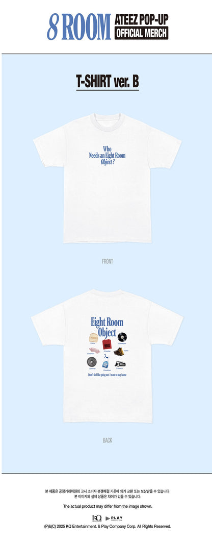 ateez - [pop-up '8room' official merch] t-shirt ver. b
