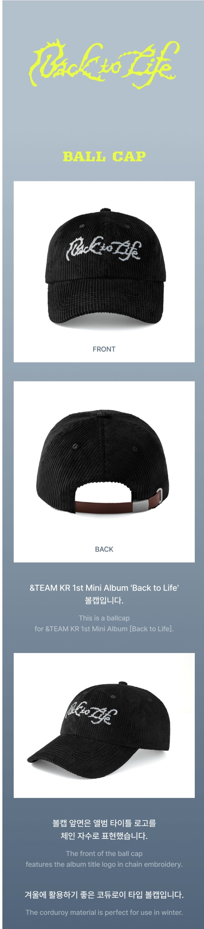 &team - [back to life] ball cap