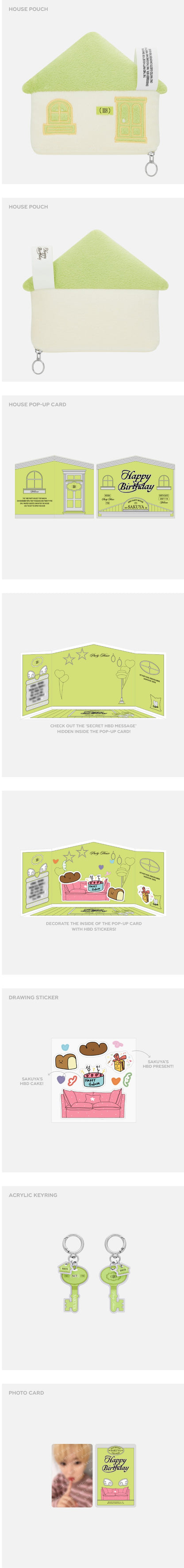 nct wish - sakuya artist birthday pouch pack