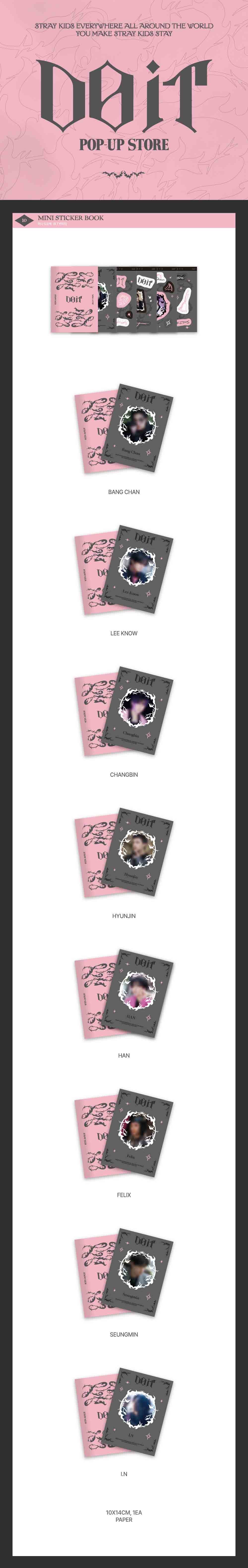 stray kids - [do it] mini sticker book