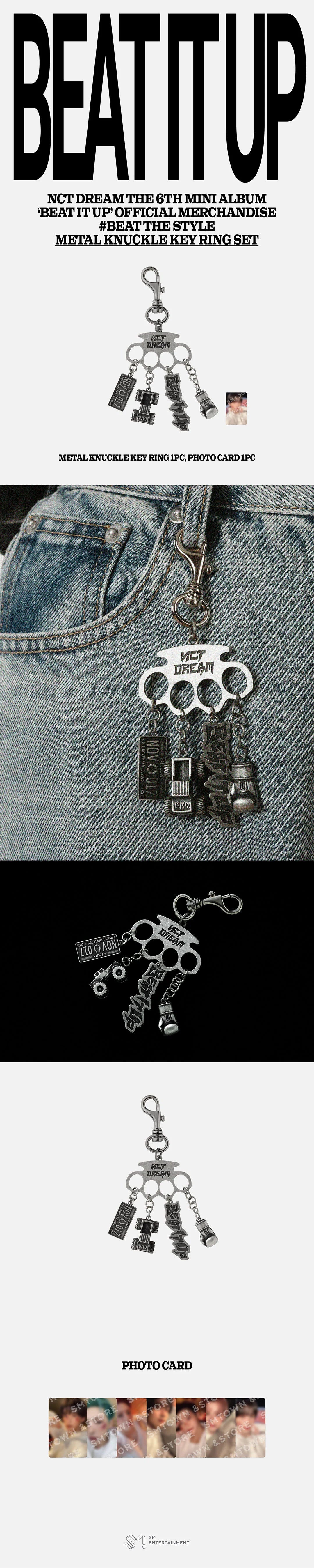 nct dream - [beat it up] metal knuckle keyring set