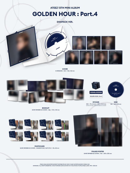 [pob] ateez - [golden hour : part. 4] digipack ver.